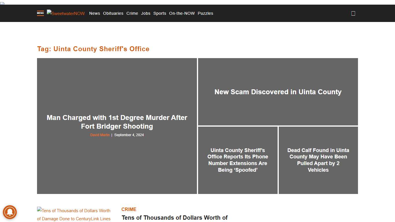 Uinta County Sheriff's Office Archives - SweetwaterNOW